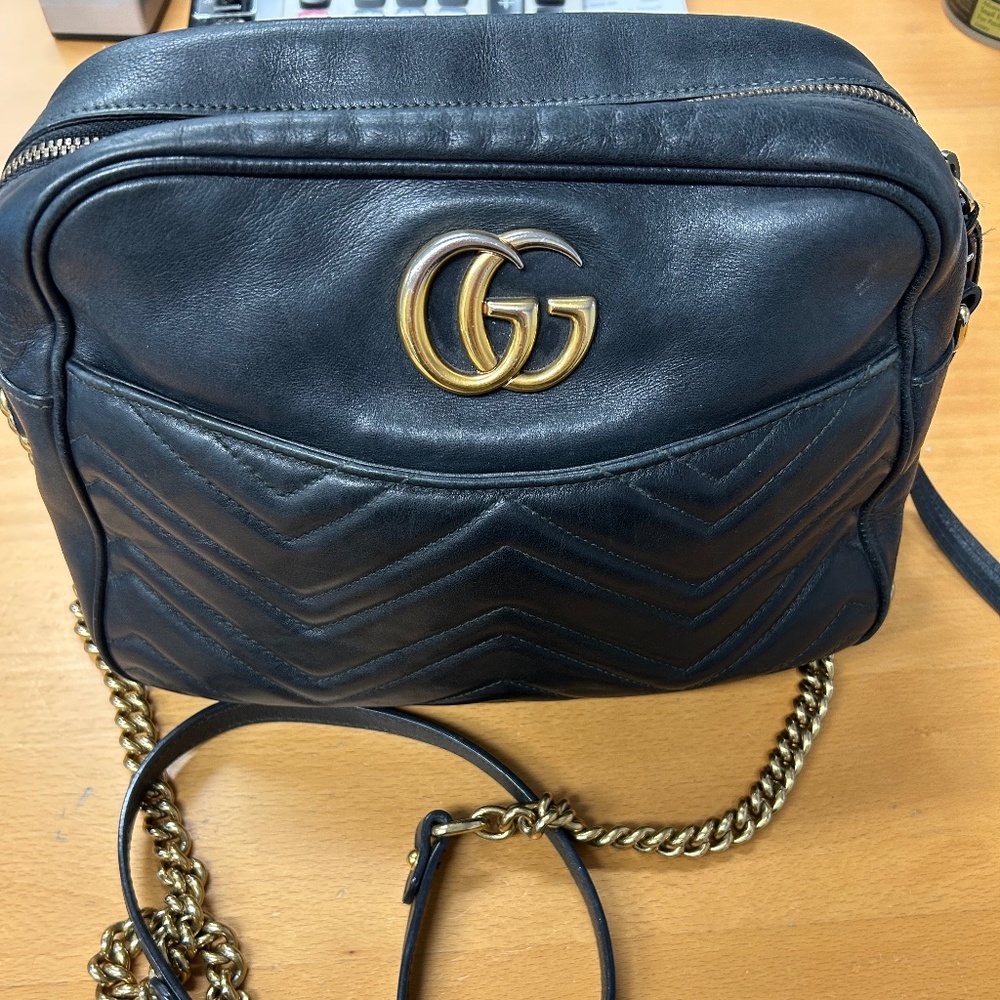 Gucci Marmont Matelasse Leather Crossbody